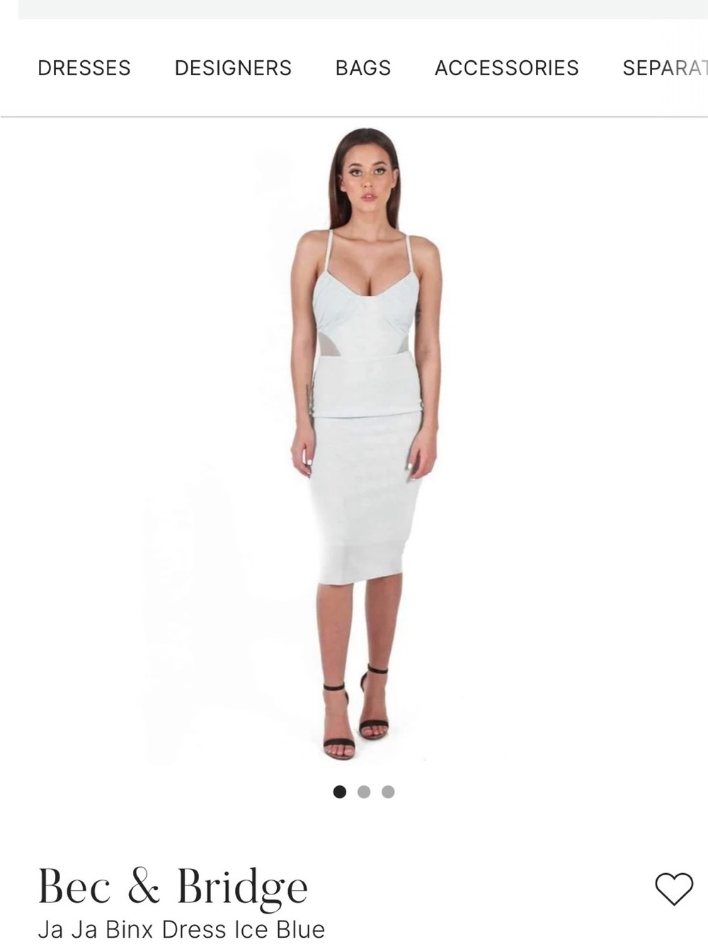 bec + bridge Ja Ja Binx Dress Ice Blue Midi